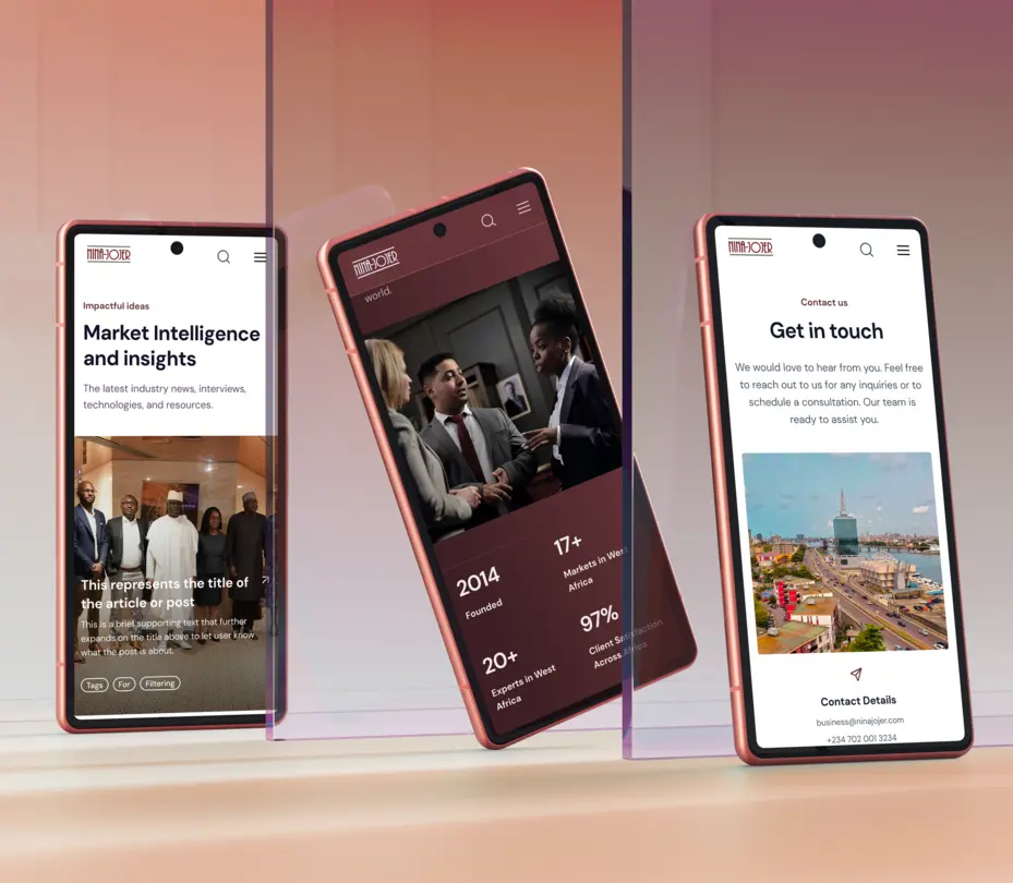 Nina-Jojer Website Redesign 2nd Hero image